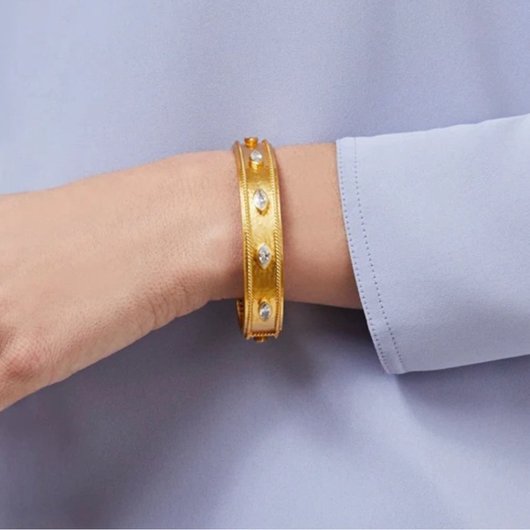 NWT Authentic Bohemian Spring Summer Julie Vos Gemstone Hinged Cuff/Bracelet - Picture 3 of 17